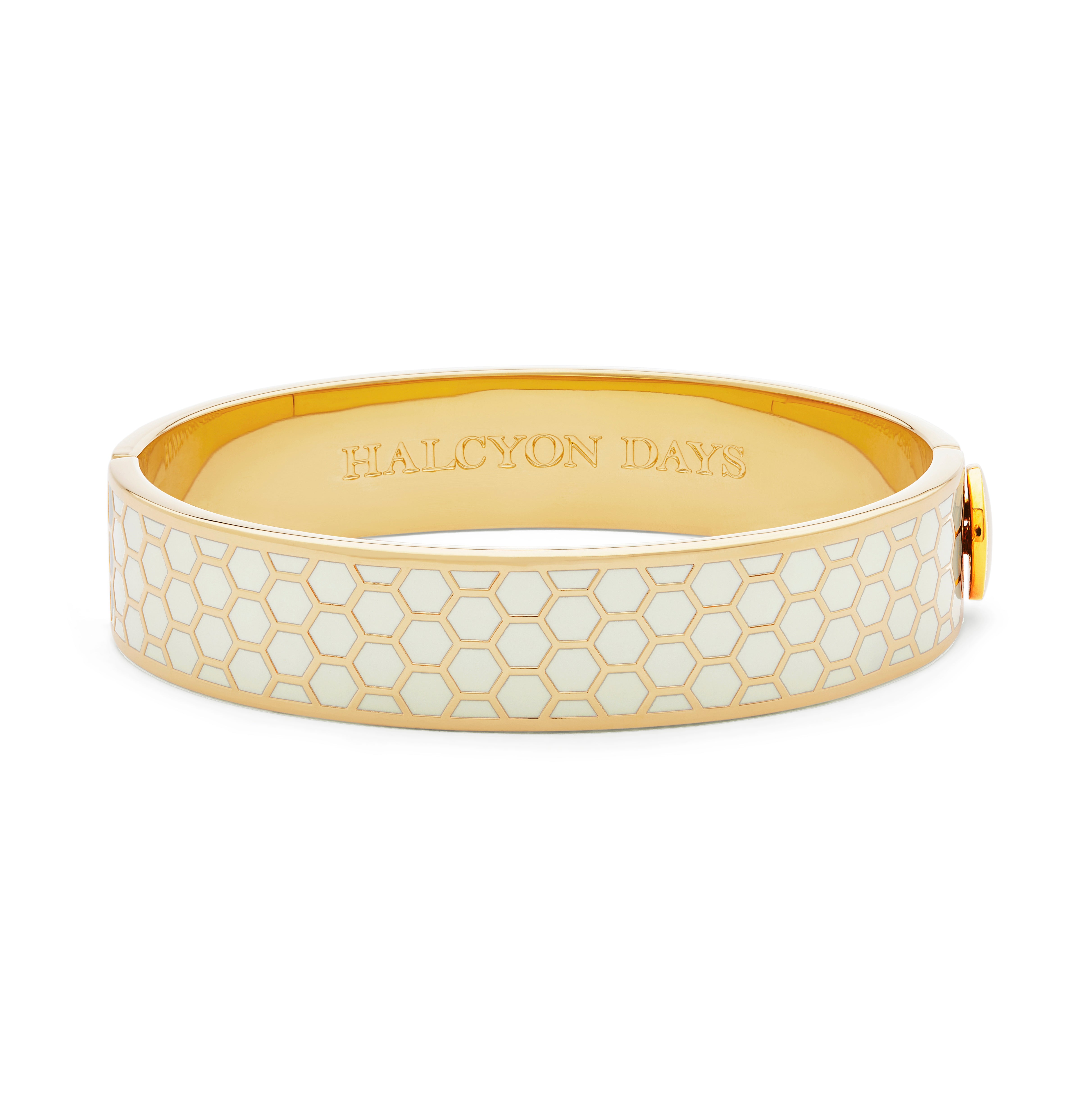 Halcyon Days Chain Cream & Gold Hinged offers Bangle