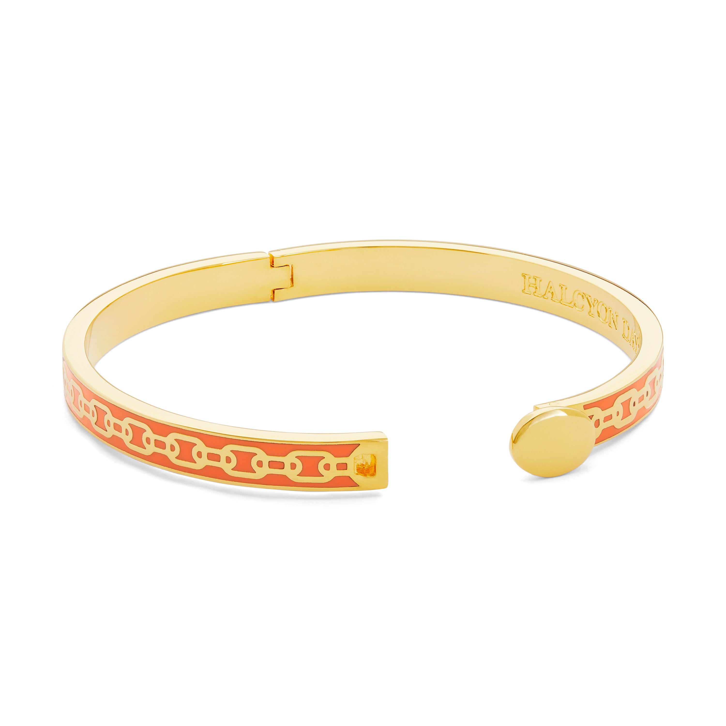 Halcyon Days popular Chain Cream & Gold Hinged Bangle