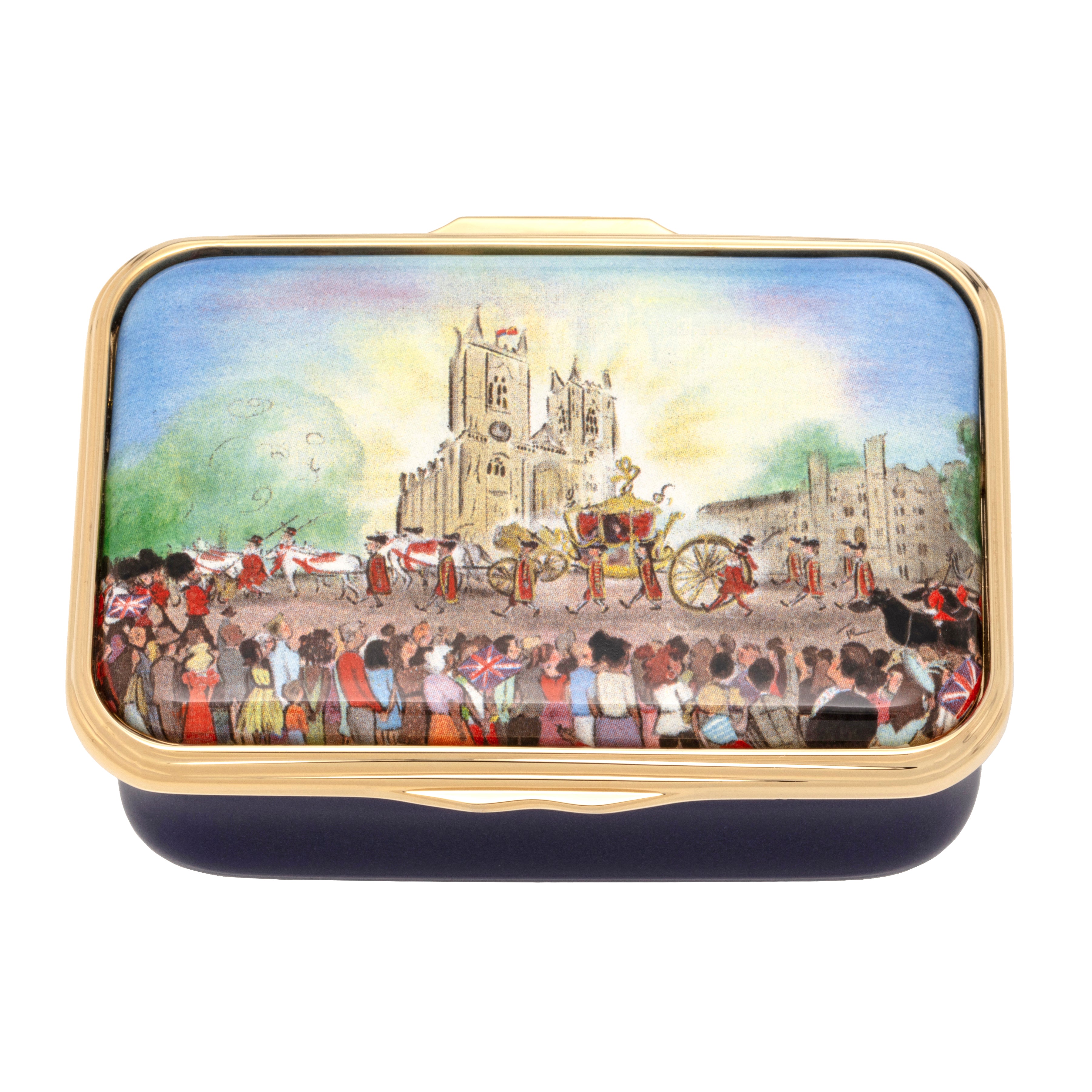 The Coronation at Westminster Abbey Enamel Box – Halcyon Days