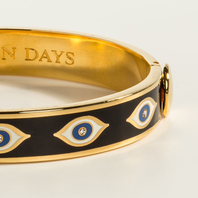 Evil Eye Midnight Blue & Gold Bangle