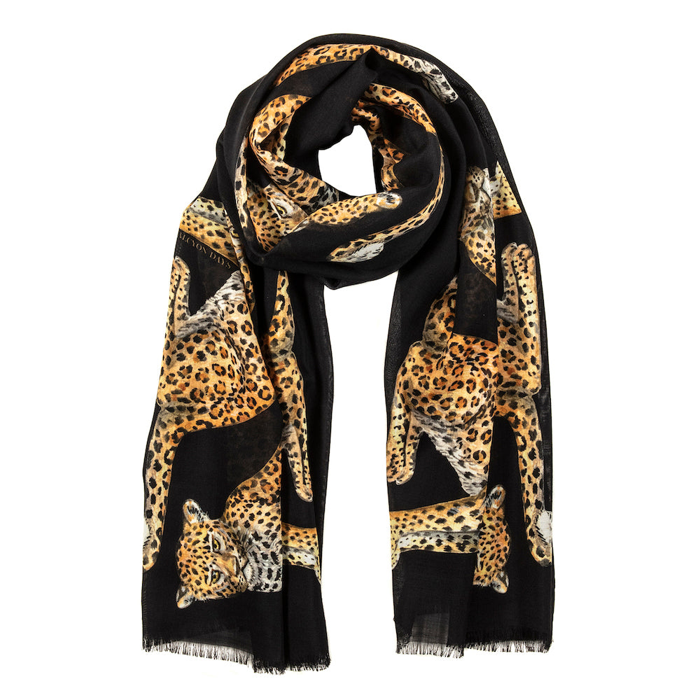Leopard Print Scarf Silk
