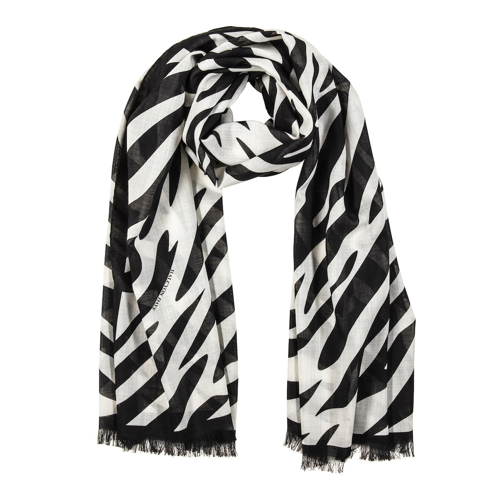Zebra Print Wool Silk Scarf – Halcyon Days